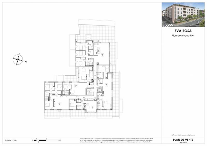 405 grand T3 en dernier étage appartement belles prestations grande terrasse