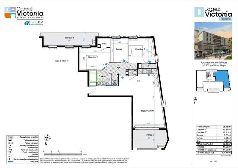 Appartement neuf T4 VEFA en centre-ville de Hyères proche de toutes commodités dans le Var