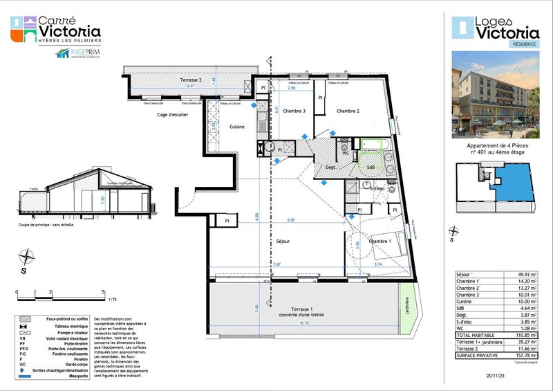 Appartement neuf T4 VEFA en centre-ville de Hyères proche de toutes commodités dans le Var